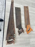Three saws laid out showing overall condition