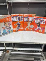 Front view of all four Wheaties boxes lined up