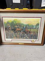 Full view of framed limited edition print with mat and frame