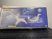 Front of original box showing Opalescence deer and sleigh set