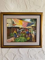 Full view of framed painting on wall