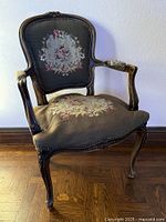 Full view of armchair front angle