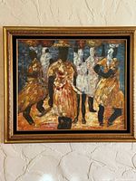 Framed oil painting overall view