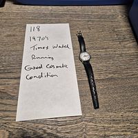 Watch and handwritten note confirming era and running condition