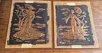 Both copper relief panels side by side