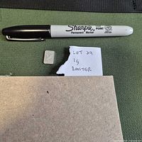 Bar beside marker for scale