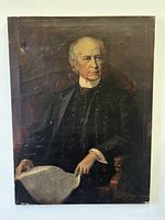 Front view of the portrait showing full image and wear