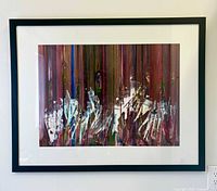 Front view of framed painting showing full artwork and frame