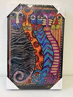 Front view of shrink-wrapped Laurel Burch cat print