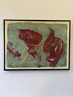 Framed abstract giclee on wall showing full artwork