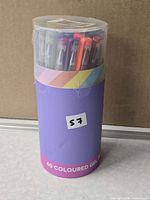 Full view of sealed tube of Anko 40 coloured gel pens