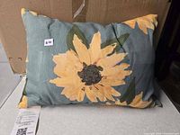Front view of sunflower pillow