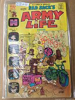 Front view of Sad Sack's Army Life Parade comic No.57 in bag