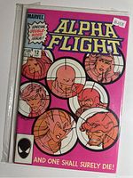 Front view of Alpha Flight #12 comic in bag