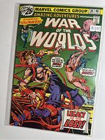 Front cover of Amazing Adventures #36 in bag with board