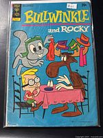 Front cover of Gold Key Bullwinkle and Rocky comic book in protective bag