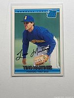 Front of 1992 Donruss Rated Rookie Tino Martinez card in sleeve