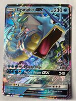 Front of Gyarados GX card showing full artwork and stats