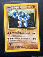 Front of Machoke card showing stats and attacks