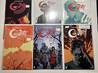 Six Outcast issues laid out in two rows