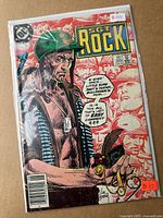 Front cover of DC Comics Sgt Rock #389 in plastic sleeve