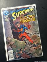 Front cover of Superboy #39 comic in bag showing title, artwork, creators, price