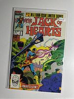 Full front cover of Marvel The Jack of Hearts #2 in bag