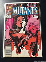 Front view of The New Mutants #62 in protective sleeve
