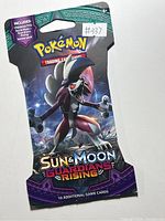 Front of sealed Pokémon Sun & Moon Guardians Rising booster pack