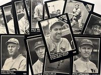 Fronts of multiple Conlon Collection cards fanned out