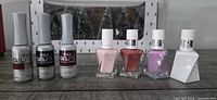 All seven gel nail polish bottles grouped