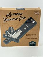 Front of boxed automobile emergency tool