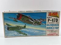 Box lid showing Jo-Han Republic P-47D artwork and scale info