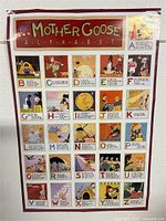 Full view of Mother Goose Alphabet poster
