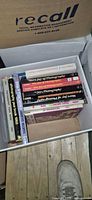 Box showing full assortment of photography books