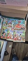 All six Disney See•Hear•Read book and record sets displayed in a box