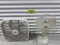 Front view of both fans showing design and condition