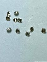 Loose round diamonds spread on surface