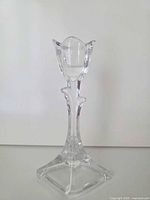 Full view of crystal tulip candle holder