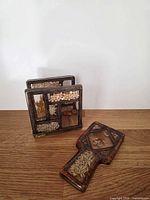 Lucite napkin holder and spoon rest overview