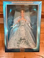 Front view of boxed 2001 Collector Edition Barbie doll