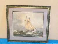 Front view of framed painting