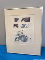 Front view of framed monotype print