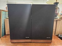 Speakers with grilles on