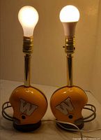 Both helmet lamps lit to show working condition