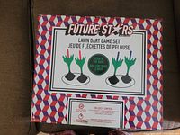 Front of Future Stars lawn dart game set box
