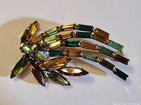 Front view showing multicolor rhinestone arrangement