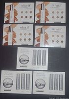All six Rodan & Fields sample cards laid out