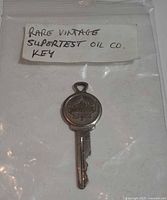 Key in labeled bag showing lot identification