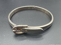Full view of sterling silver buckle bangle